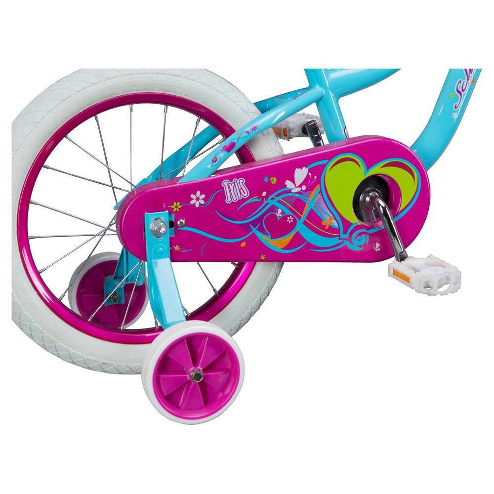 slide 4 of 7, Schwinn Iris 16" Girls' Bike - Teal, 1 ct