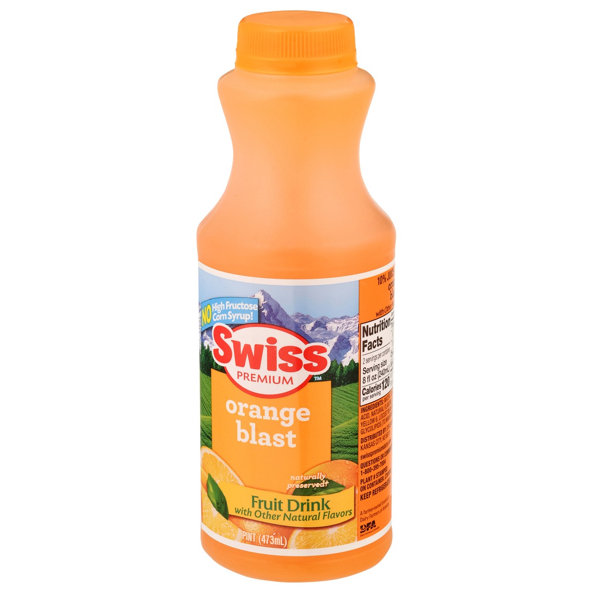 slide 8 of 13, Swiss Premium Orange Blast Fruit Drink - 1 pint, 1 pint