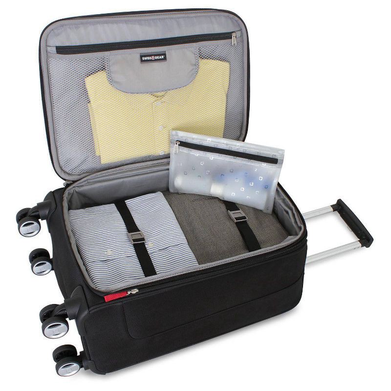 slide 2 of 6, SWISSGEAR Zurich Softside Carry On Spinner Suitcase - Black, 1 ct