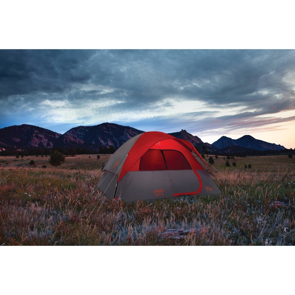 Coleman Flatwoods II 6Person Dome Tent Gray/Red 1 ct Shipt