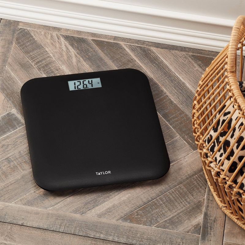 slide 9 of 9, Taylor Digital Lightweight Bathroom Scale - Black, 1 ct