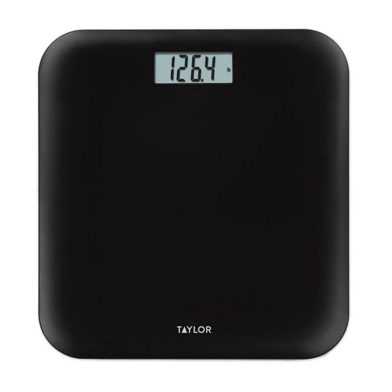 slide 1 of 9, Taylor Digital Lightweight Bathroom Scale - Black, 1 ct