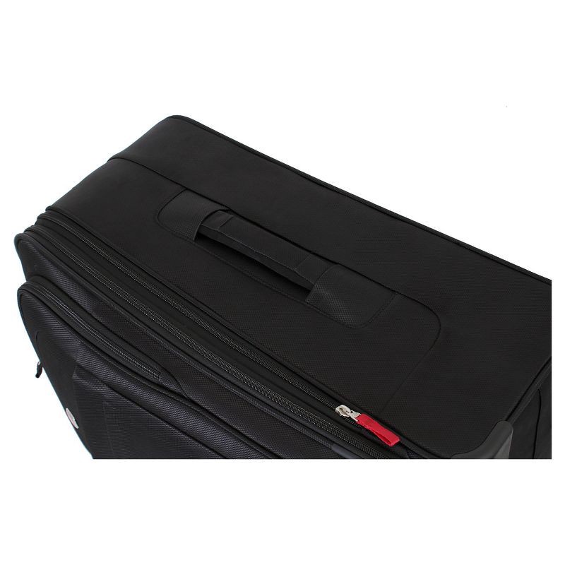 slide 3 of 7, SWISSGEAR Zurich Softside Medium Checked Spinner Suitcase - Black, 1 ct