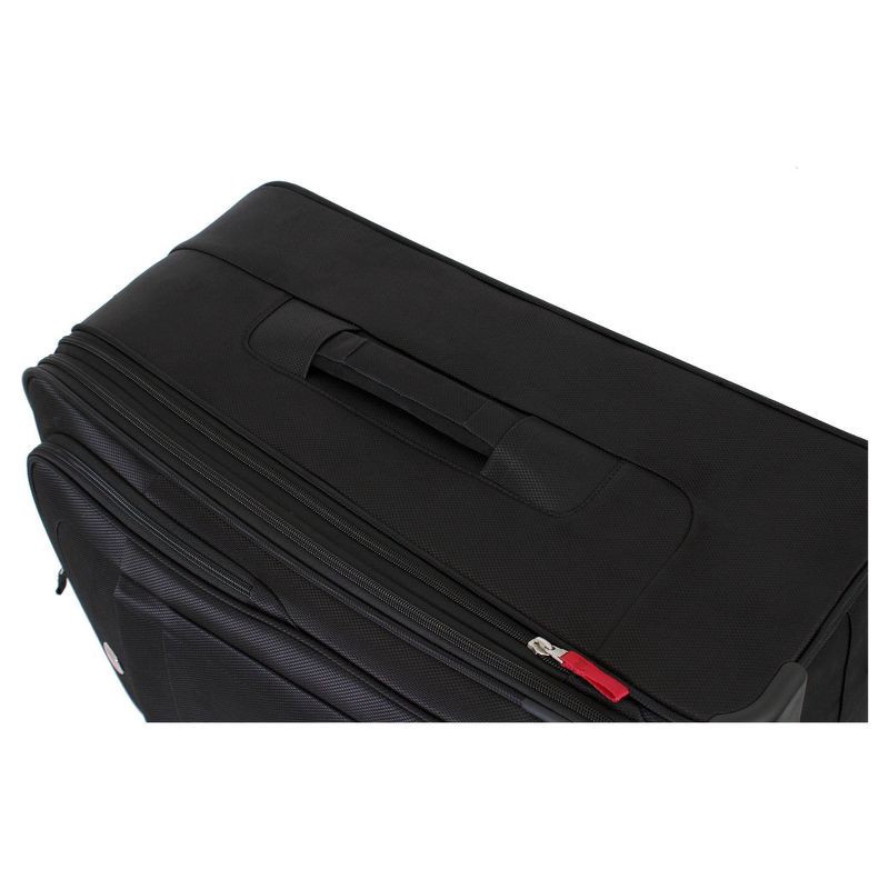 slide 4 of 7, SWISSGEAR Zurich Softside Medium Checked Spinner Suitcase - Black, 1 ct