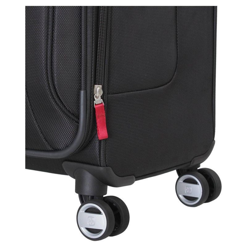 slide 6 of 7, SWISSGEAR Zurich Softside Medium Checked Spinner Suitcase - Black, 1 ct