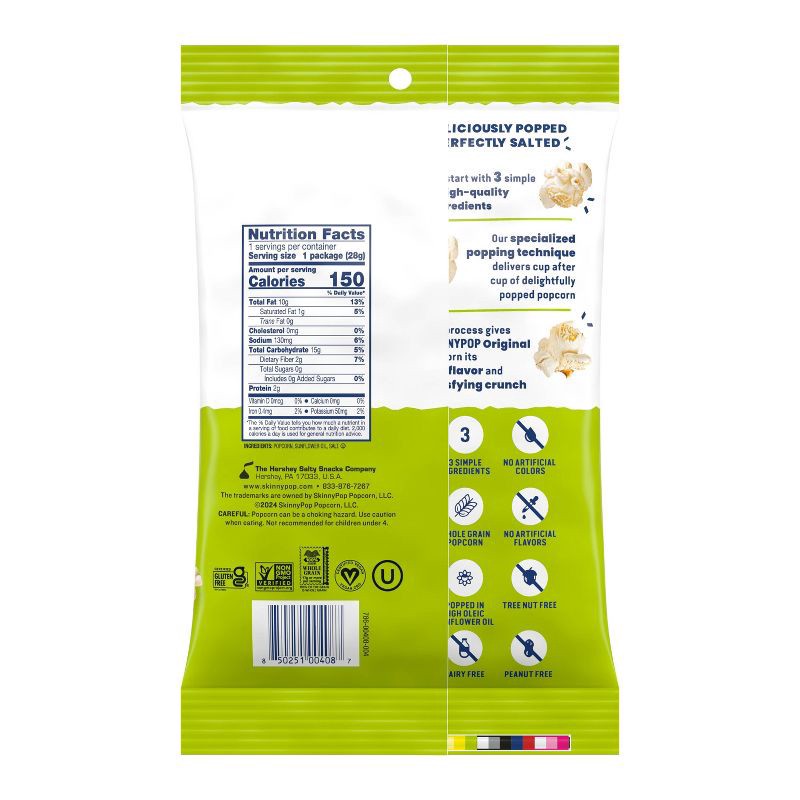 slide 2 of 5, SkinnyPop Original Popcorn - 1oz, 1 oz