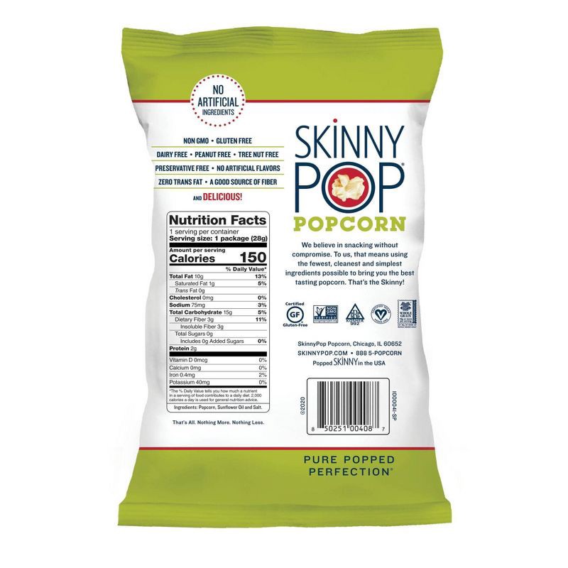 slide 2 of 3, SkinnyPop Original Popcorn - 1oz, 1 oz