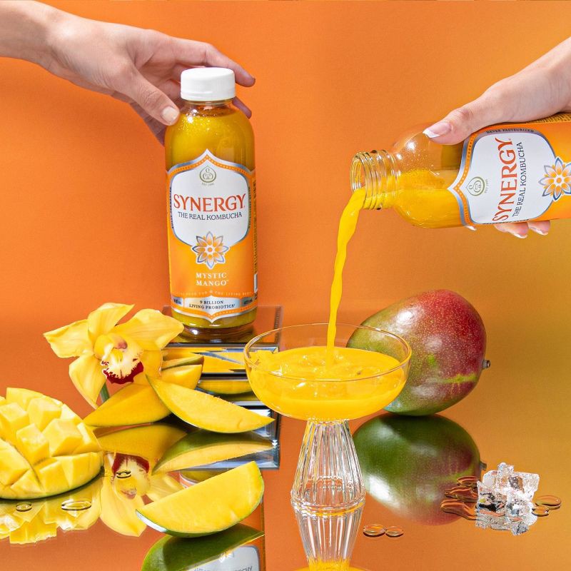 slide 7 of 8, GT's Synergy The Real Kombucha, Mystic Mango – 16 fl oz, 16 fl oz