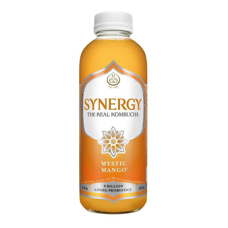 slide 1 of 8, GT's Synergy The Real Kombucha, Mystic Mango – 16 fl oz, 16 fl oz