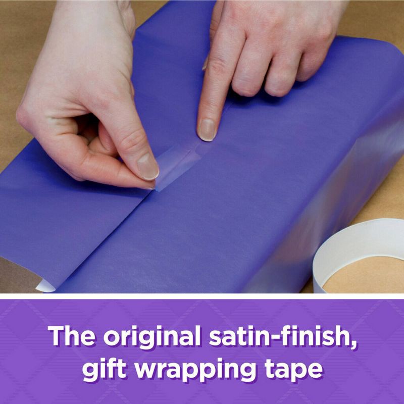 slide 6 of 11, Scotch Gift Wrap Tape, Holiday Gifting Supplies, 0.75"x600" 2 Tape Rolls with Dispensers, 1 ct