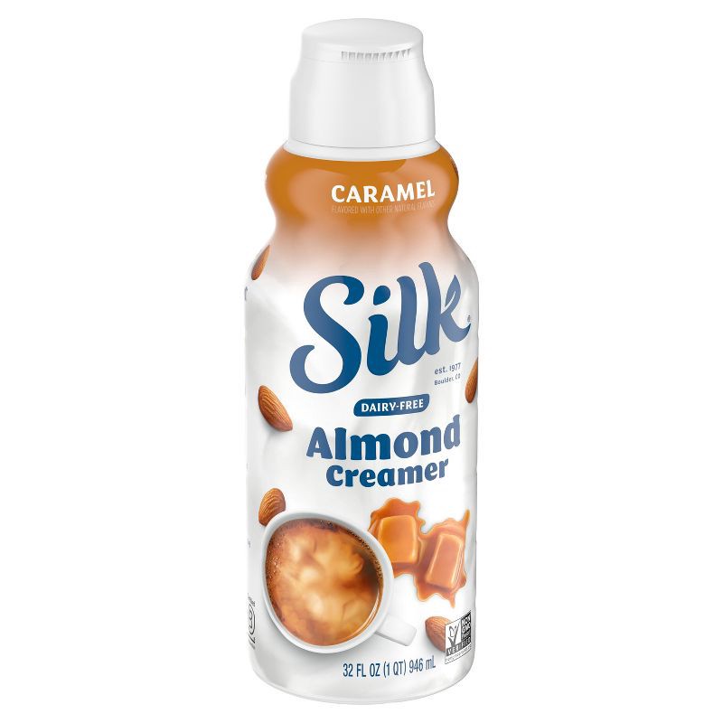 slide 2 of 3, Silk Caramel Almond Creamer - 32 fl oz (1qt) Bottle, 32 fl oz, 1 qt