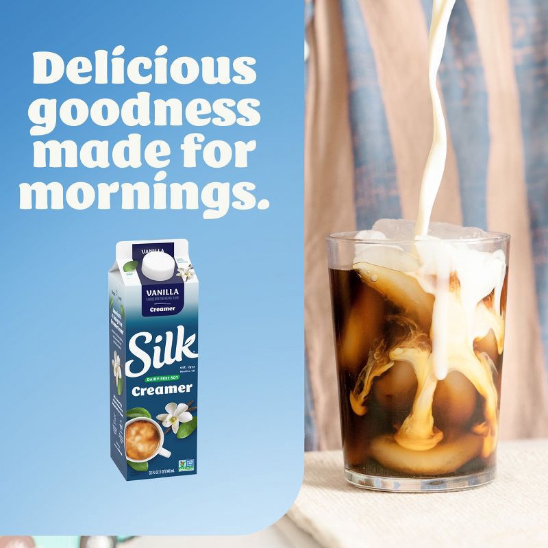 slide 6 of 10, Silk Vanilla Soy Creamer - 32 fl oz (1qt), 32 fl oz, 1 qt