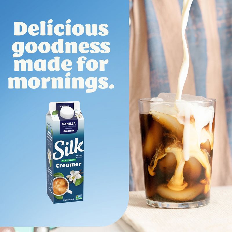 slide 5 of 12, Silk Vanilla Soy Creamer - 32 fl oz (1qt), 32 fl oz, 1 qt