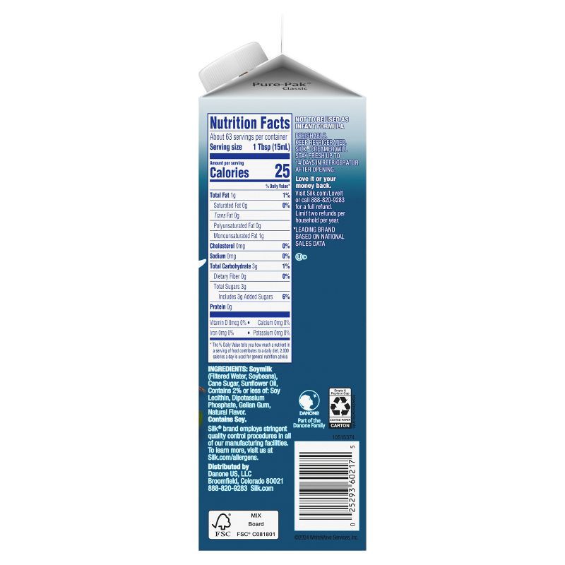 slide 10 of 12, Silk Vanilla Soy Creamer - 32 fl oz (1qt), 32 fl oz, 1 qt