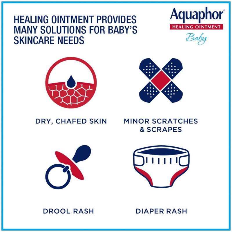 slide 4 of 15, Aquaphor Baby Healing Ointment Advanced Therapy Skin Protectant - Dry Skin and Diaper Rash Ointment - 7oz, 7 oz