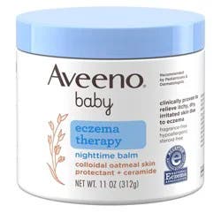 Aveeno Baby Eczema Therapy Nighttime Moisturizing Balm, Soothes & Relieves Dry, Itchy Skin -11oz