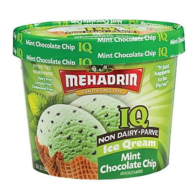 slide 1 of 1, Mehadrin Non-Dairy Mint Chocolate Chip Ice Qream, 56 oz