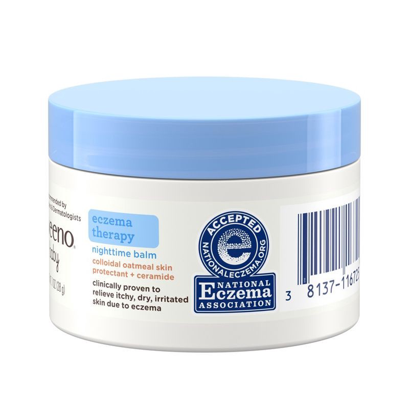 slide 7 of 9, Aveeno Baby Eczema Therapy Nighttime Moisturizing Balm, Soothes & Relieves Dry, Itchy Skin - 1oz, 1 oz