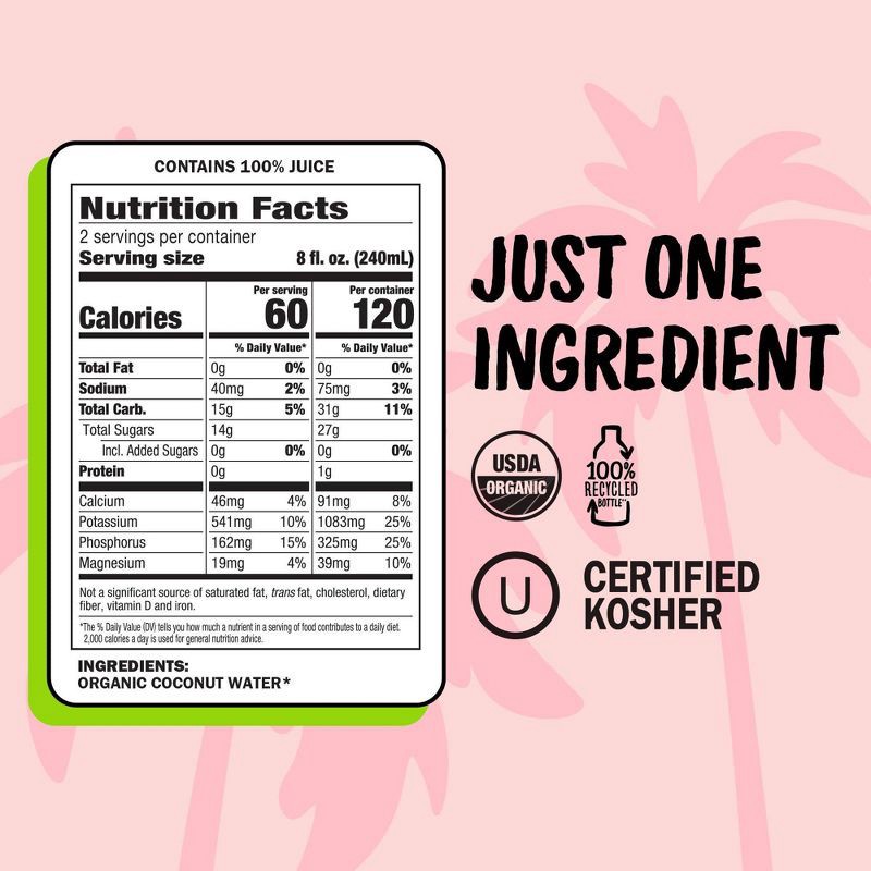 slide 2 of 7, Harmless Harvest Organic Coconut Water - 16 fl oz, 16 fl oz