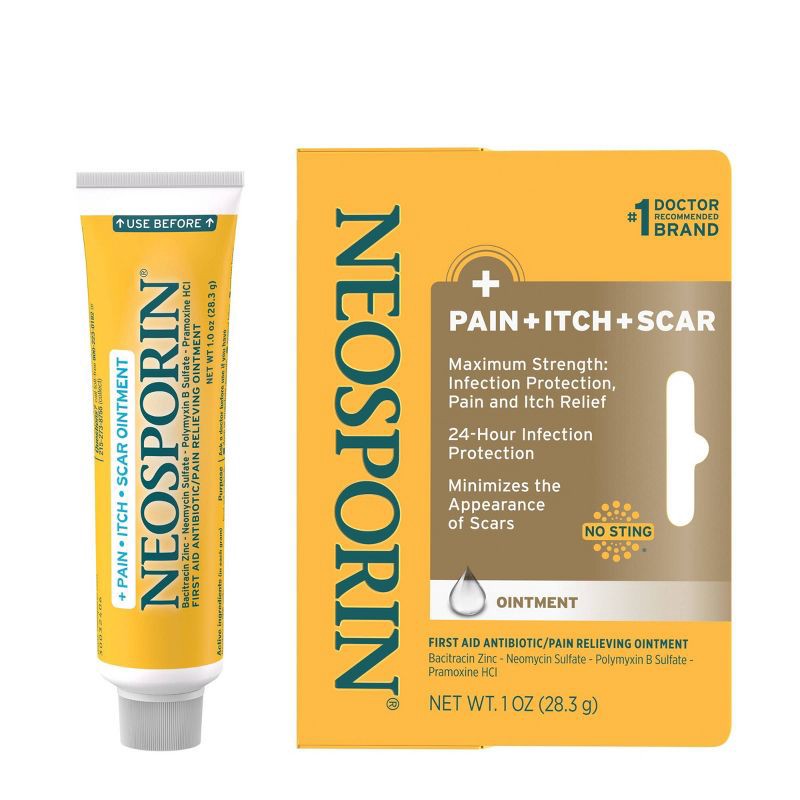slide 3 of 6, Neosporin First Aid Antibiotic/Pain Relieving Ointment - 1oz, 1 oz