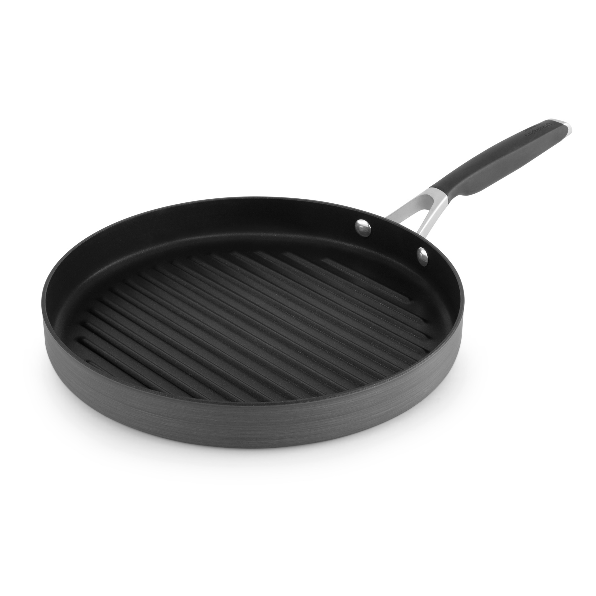 slide 1 of 4, Select by Calphalon 12" Hard-Anodized Non-Stick Round Grill, 1 ct