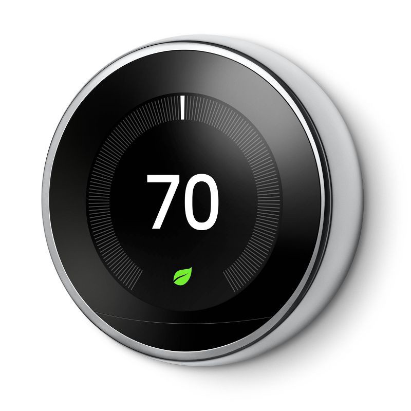 slide 2 of 13, Google Nest Learning Thermostat Stainless Steel T3007ES, 1 ct