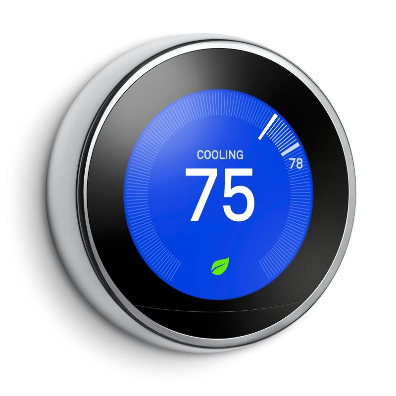 slide 4 of 13, Google Nest Learning Thermostat Stainless Steel T3007ES, 1 ct