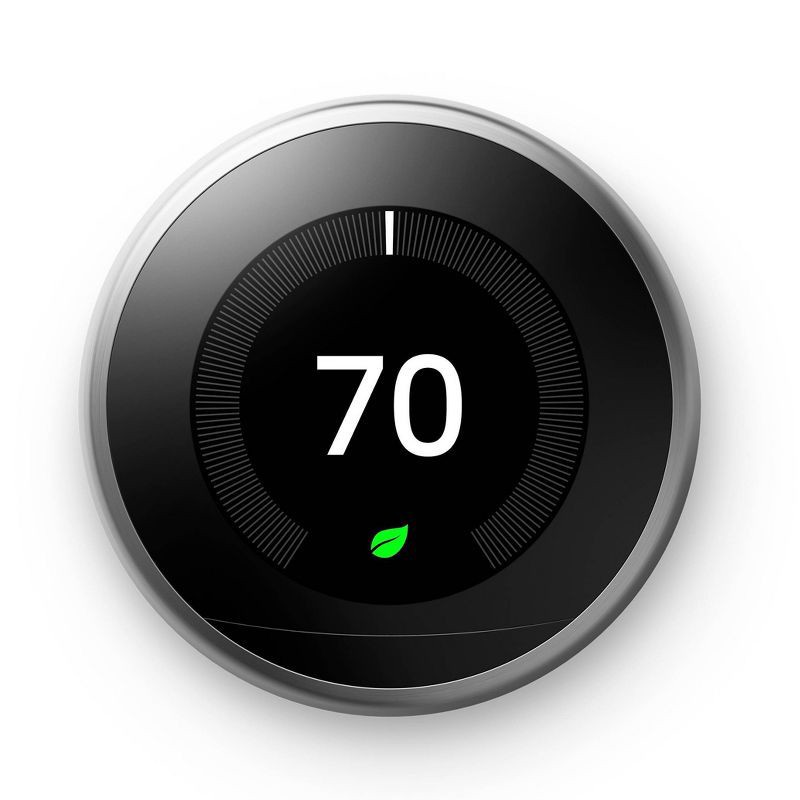 slide 1 of 13, Google Nest Learning Thermostat Stainless Steel T3007ES, 1 ct