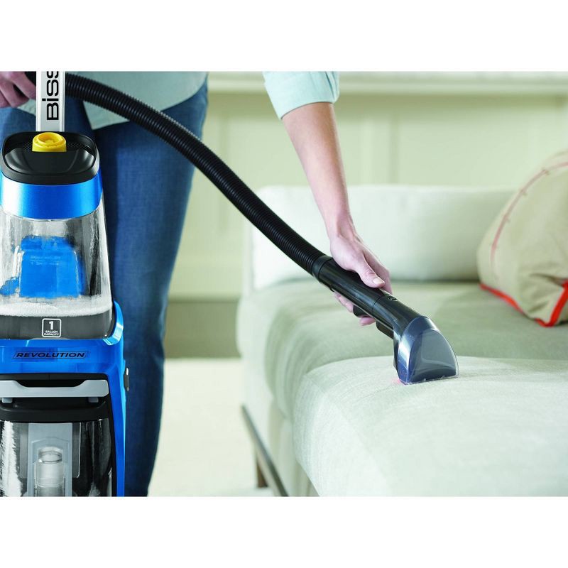 slide 8 of 8, BISSELL ProHeat 2X Revolution Pet Upright Carpet Cleaner Blue 15489: Electric Carpet Shampooer, Dual Brushes, 3-Year Warranty, 1 ct