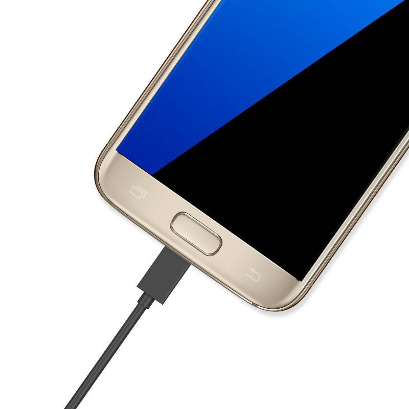 slide 4 of 7, Just Wireless 4' TPU Micro USB to USB-A Cable - Black, 1 ct