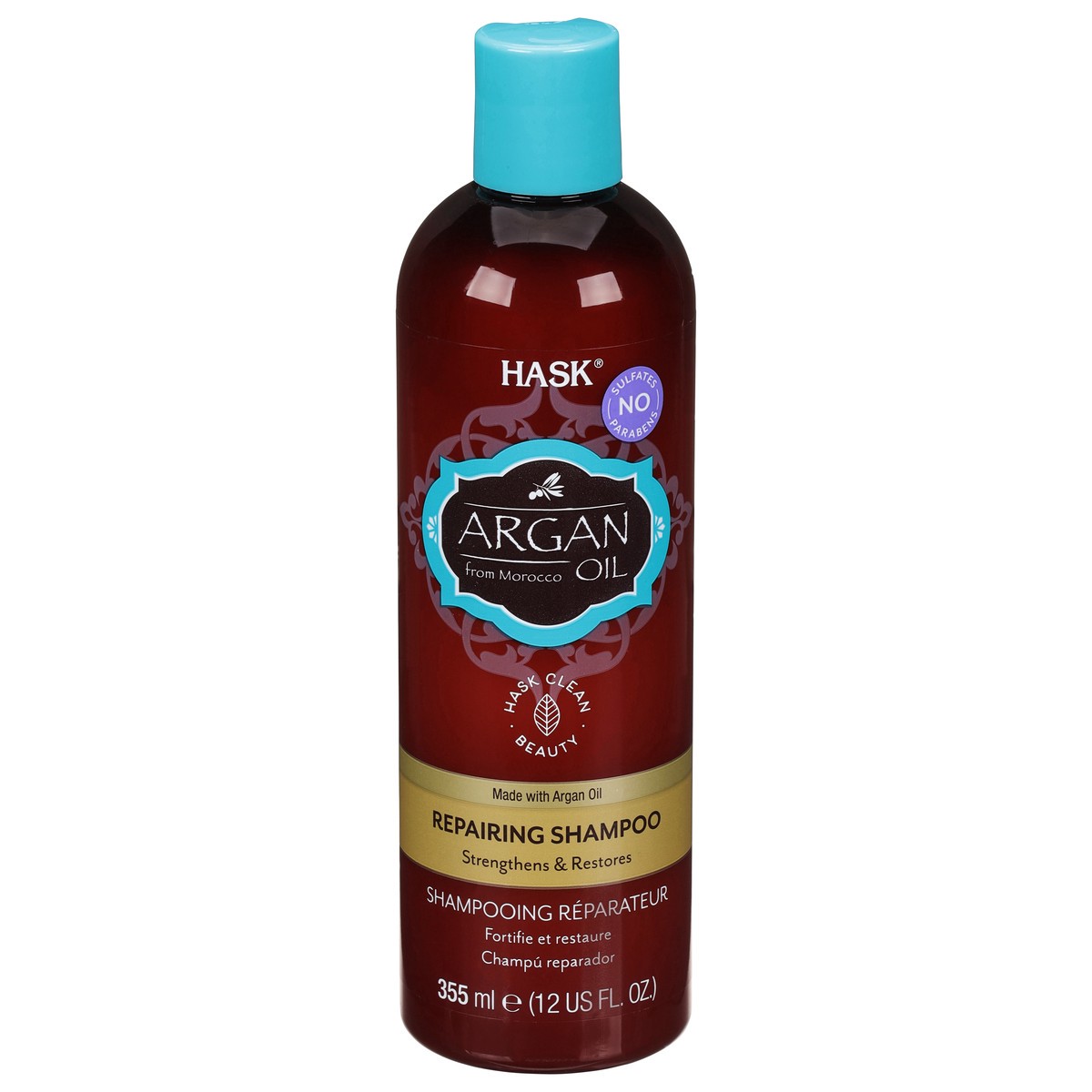 slide 1 of 9, Hask Argan Oil From Morocco Repairing Shampoo, 12 fl oz