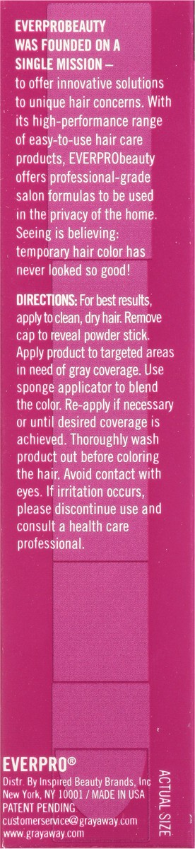 slide 7 of 13, Everpro Gray Away Root Touch-Up Quick Stick 0.10 oz, 0.1 oz