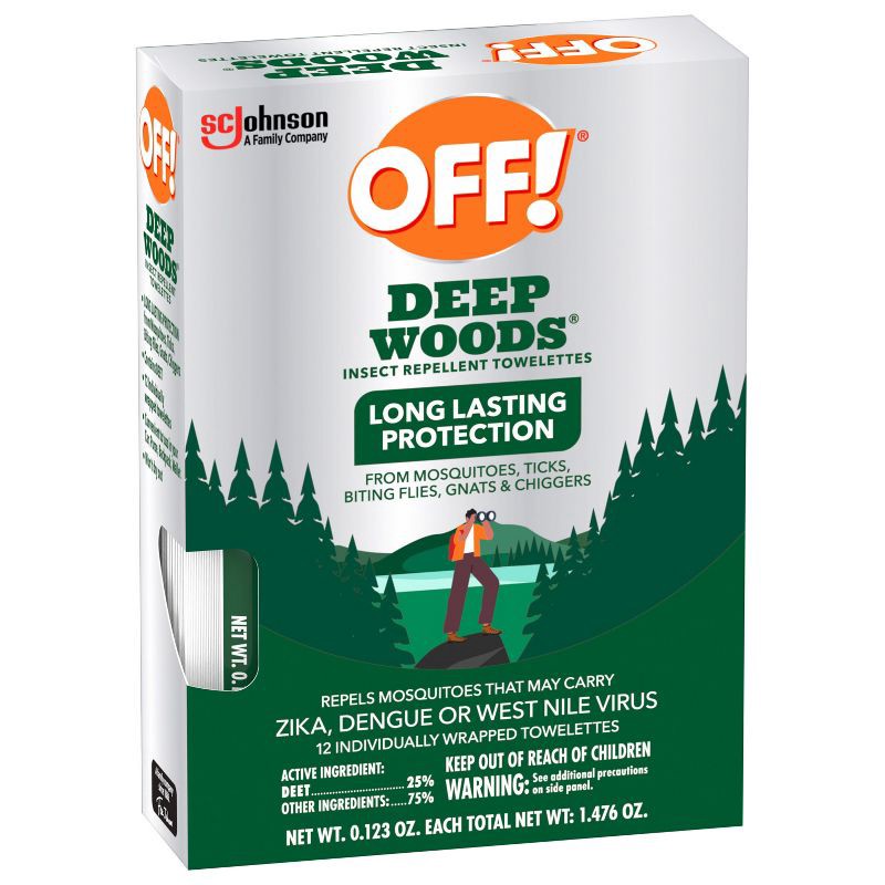 slide 13 of 14, OFF! 12ct Deep Woods Wipes, 12 ct