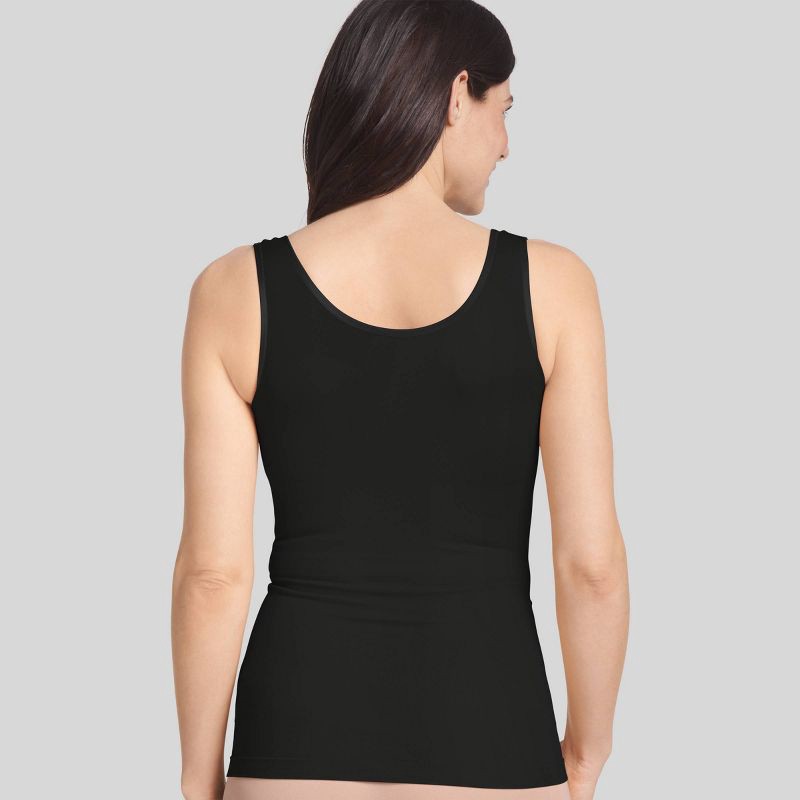 slide 3 of 3, Jockey Generation™ Women's Slimming Tank Undershirt - Black L: Seamless, Medium Control, Comfort Fit, 1 ct