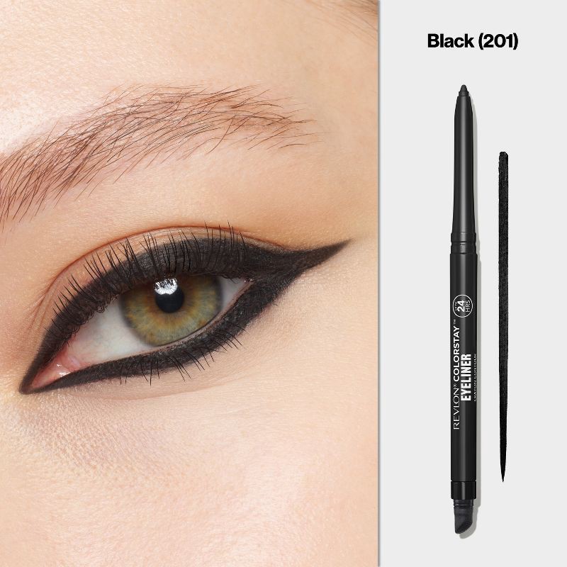 slide 3 of 9, Revlon Colorstay Waterproof Eyeliner with Built-in Smudger - Black - 0.02oz/2ct, 2 ct; 0.02 oz