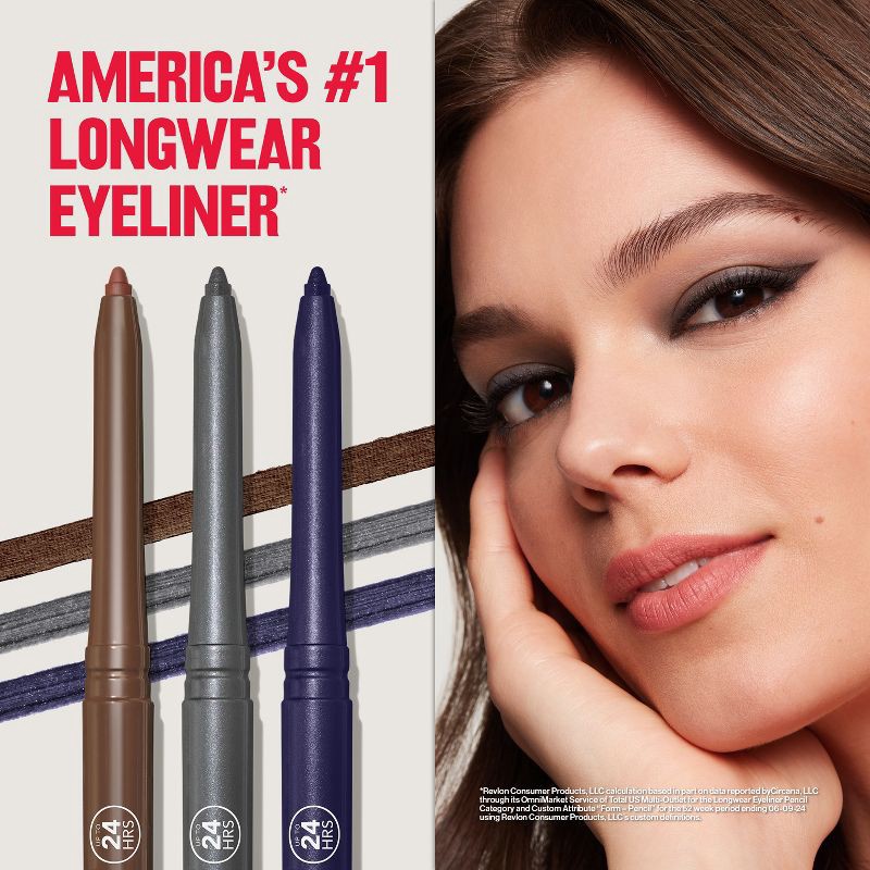 slide 8 of 9, Revlon Colorstay Waterproof Eyeliner with Built-in Smudger - Black - 0.02oz/2ct, 2 ct; 0.02 oz