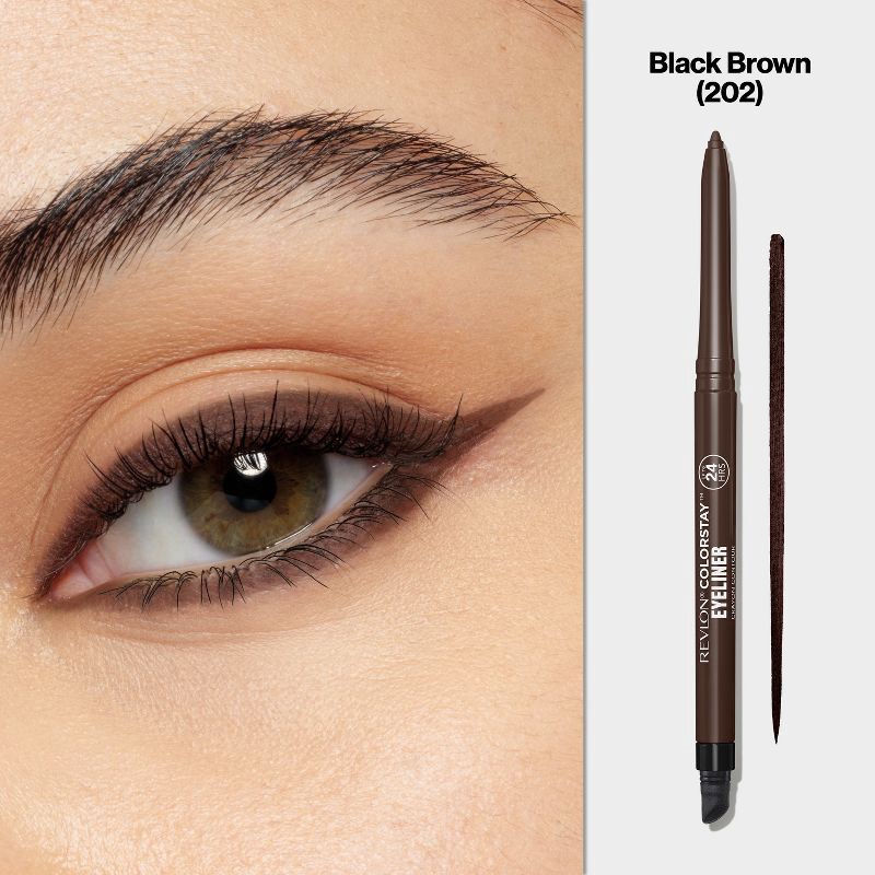 slide 3 of 9, Revlon ColorStay Waterproof Eyeliner with Built-in Smudger - Blackened Brown - 0.01oz/2ct, 0.01 oz, 2 ct