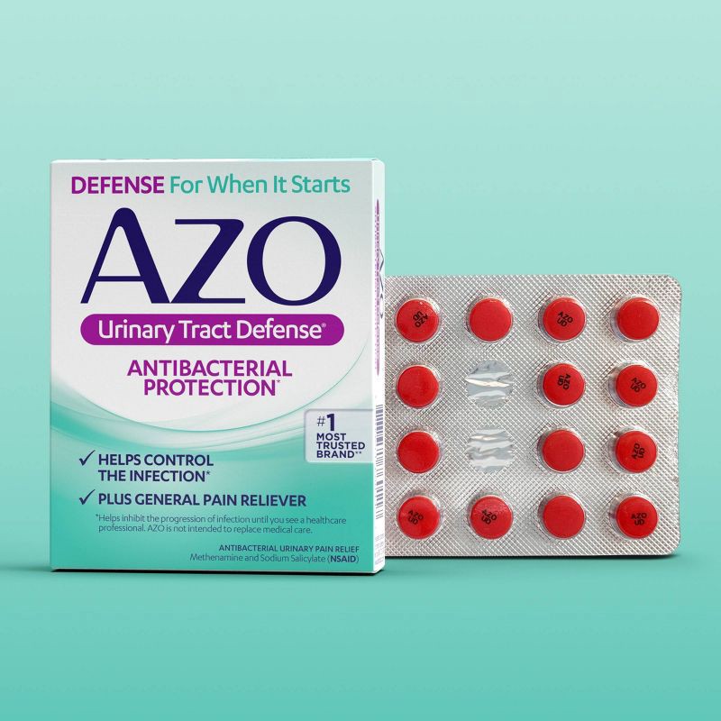slide 2 of 7, AZO Urinary Tract Defense, Antibacterial Protection + UTI Pain Relief - 24ct, 24 ct