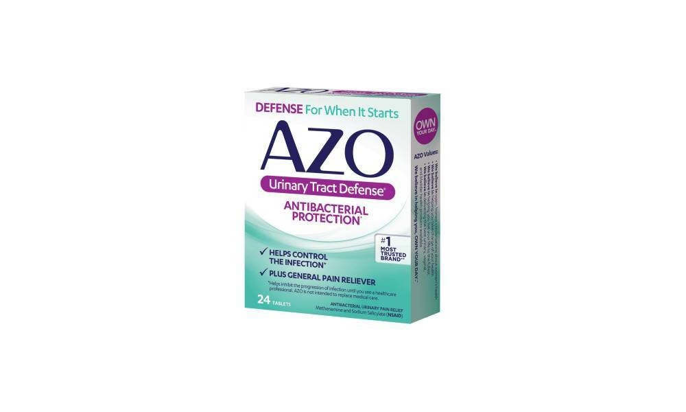 slide 3 of 4, AZO Urinary Tract Defense, Antibacterial Protection + UTI Pain Relief - 24ct, 24 ct