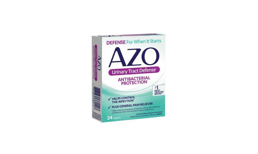slide 4 of 4, AZO Urinary Tract Defense, Antibacterial Protection + UTI Pain Relief - 24ct, 24 ct