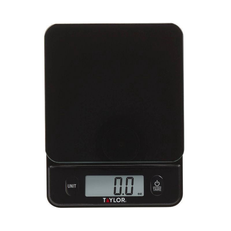 slide 2 of 9, Taylor Digital Kitchen Glass Top 11lb Food Scale Black, 11 lb