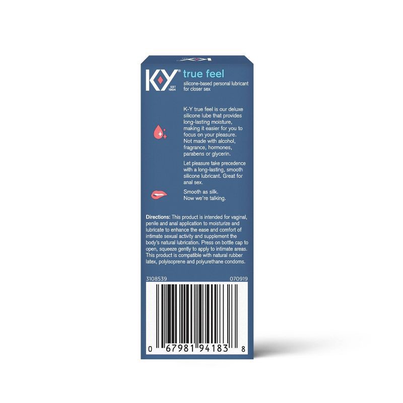 slide 2 of 8, K-Y True Feel Deluxe Silicone-Based Personal Lube - 1.5oz, 1.5 oz