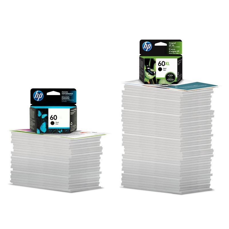 slide 5 of 15, HP Inc. HP 60 Combo 2pk Ink Cartridges - Black, Tri-color (N9H63FN#140), 2 ct