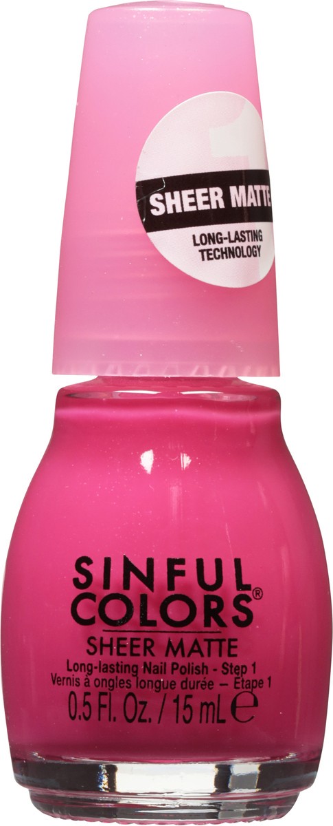 slide 9 of 9, Sinful Colors Sheer Matte Hot Pink Tights 2753 Nail Polish 0.5 fl oz, 0.5 fl oz