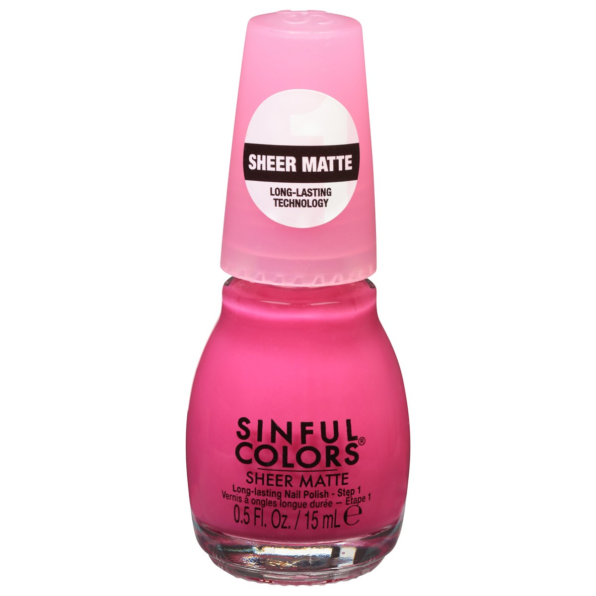 slide 1 of 9, Sinful Colors Sheer Matte Hot Pink Tights 2753 Nail Polish 0.5 fl oz, 0.5 fl oz