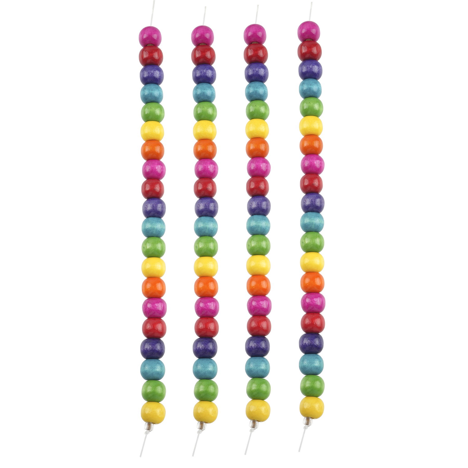 slide 2 of 3, Multicolored Wood Rondelle Beads, 10mm By Bead Landing, 10mm