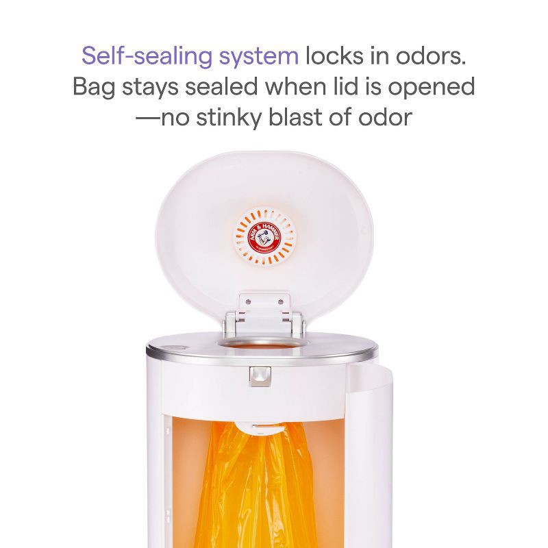 slide 3 of 8, Munchkin STEP Diaper Pail, Powered by Arm & Hammer, 1 ct