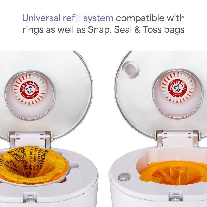 slide 4 of 8, Munchkin STEP Diaper Pail, Powered by Arm & Hammer, 1 ct