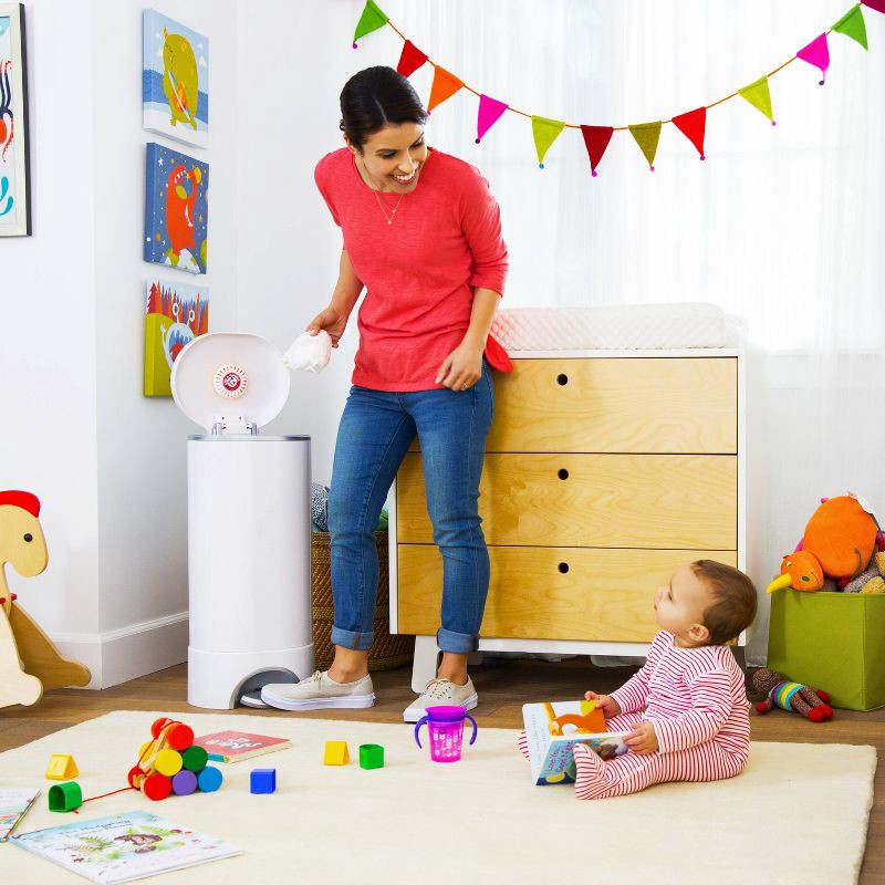 slide 6 of 8, Munchkin STEP Diaper Pail, Powered by Arm & Hammer, 1 ct