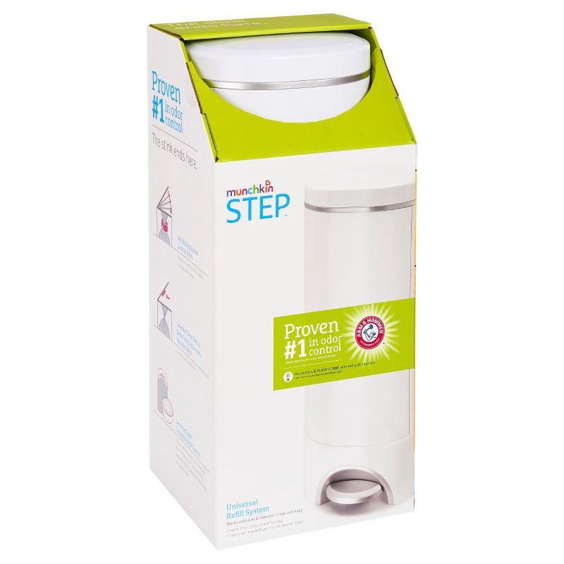 slide 10 of 10, Munchkin STEP Diaper Pail, Powered by Arm & Hammer, 1 ct